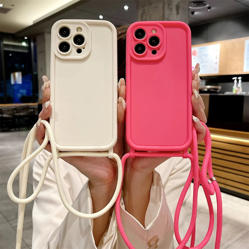 Coque Silicone avec Cordon